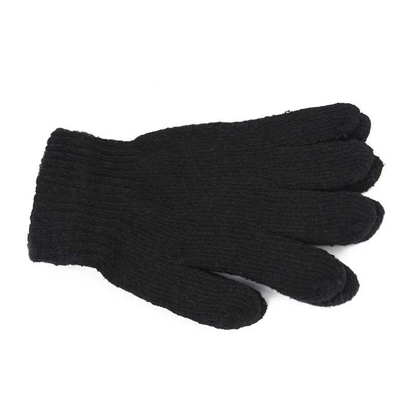 1 pair of black full finger Gs womens and mens wool knitted wrist cotton Gs winter warmth exercise Gs W241026