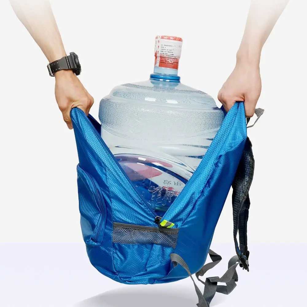 Large Capacity Foldable Ultralight Backpack Waterproof Polyer Outdoor Sports Daypack Travel Bag Zipper Sports Knapsack MenXJ241026