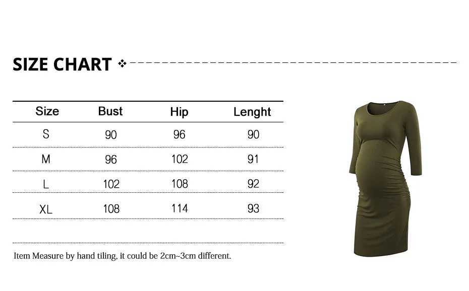2023 maternity dress O-neck long sleeved comfortable clothing for pregnant women Midi maternity clothing W241026