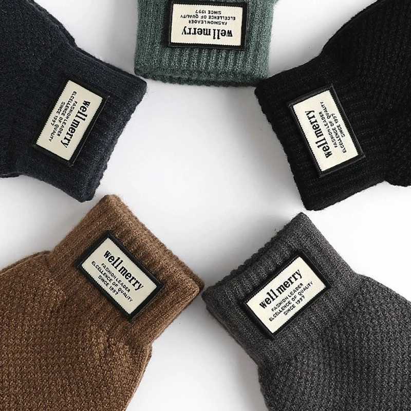 Winter Gs mens wool lined knitted Gs with touch screen finger insulation keeping hands warm and cold W241026