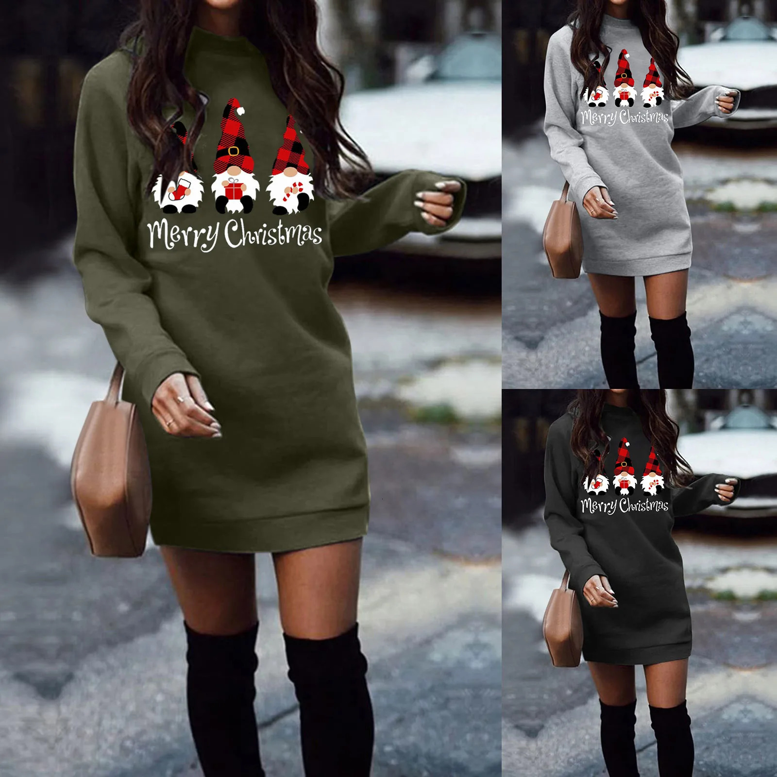 Streetwear Women Clothing Y2k Dress Winter Clothe Hoodies Pullover Christmas Casual Autumn Harajuku Sweatshirts 241025