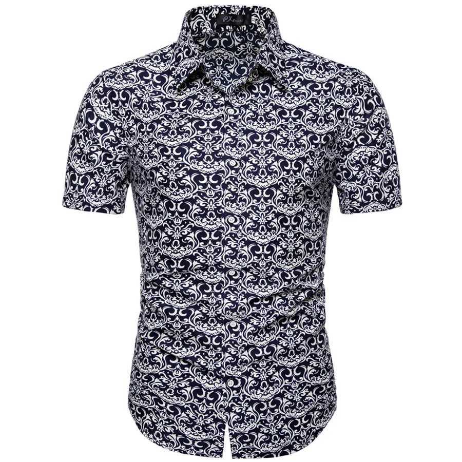 Summer new mens casual beach shorts Slve printed shirt W241026
