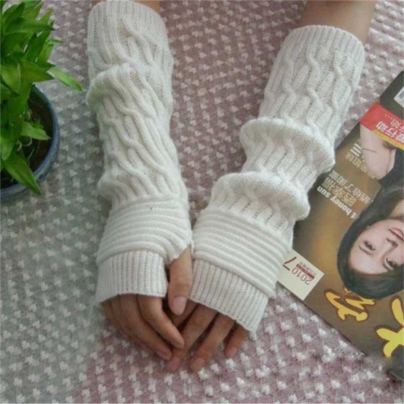 Womens Knitted Long Hands Gs Warm Embroidery Winter Gs Fingers Gs Womens Guantes Inviero Mujer Luvas W241026