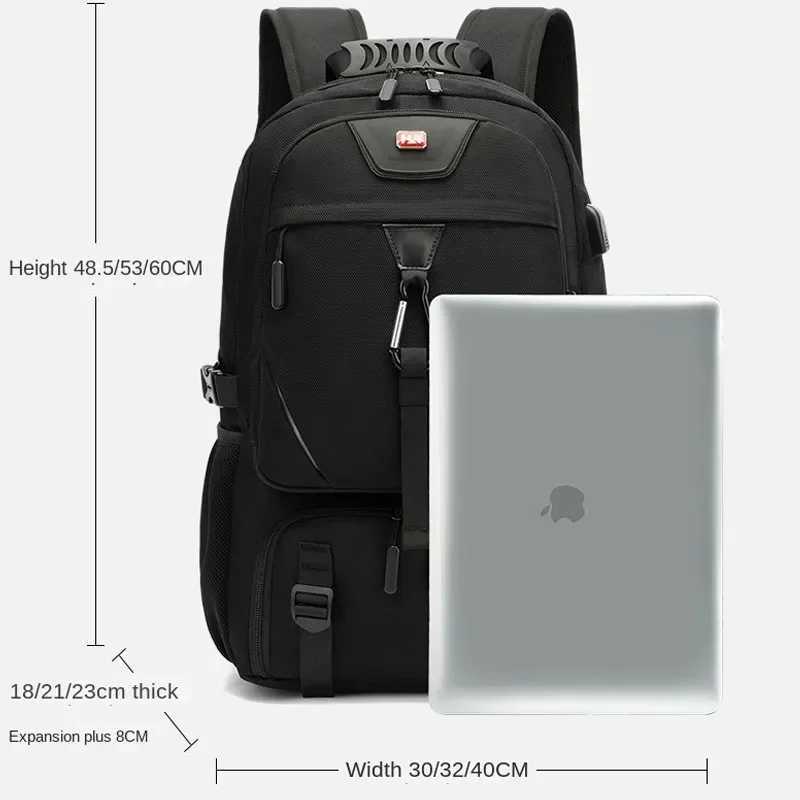 50L 60L 80L Outdoor Backpack with USB Port for Men Pack Bags Large Capacity Unisex Sports Trekking Hiking Camping Available inXJ241026
