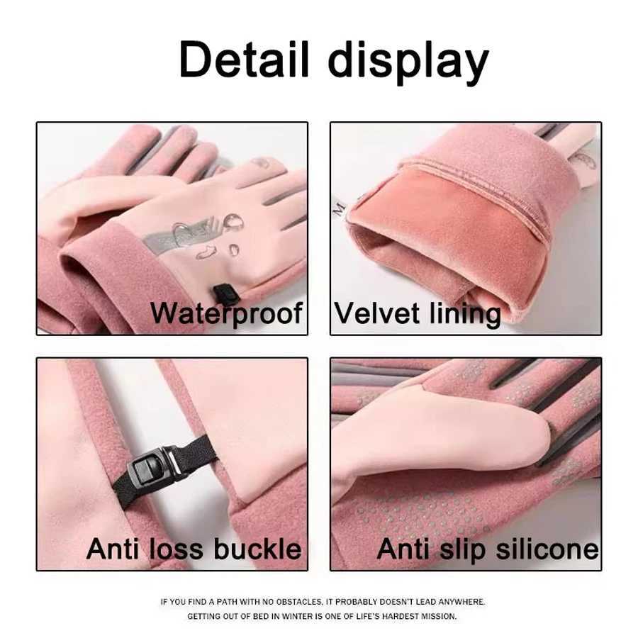 Winter Finger Waterproof Gs Womens Touch Screen Windproof Sports Driving Motorcycle Skiing Anti slip Warm Bicycle Mens Gs W241026