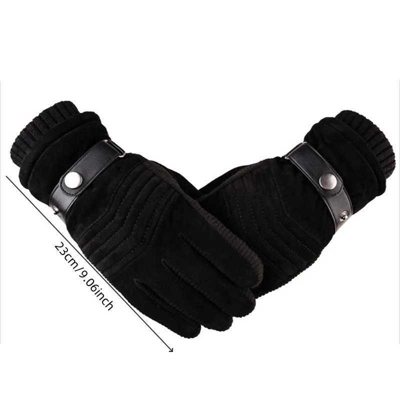 Touchscreen Winter Warm Mens G Leather Casual Mens G Gloves Outdoor Sports Full Finger G W241026