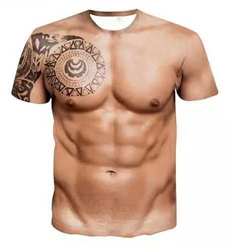 Fashionable 3D scle printed mens short T-shirt with casual and interesting patterns W241026