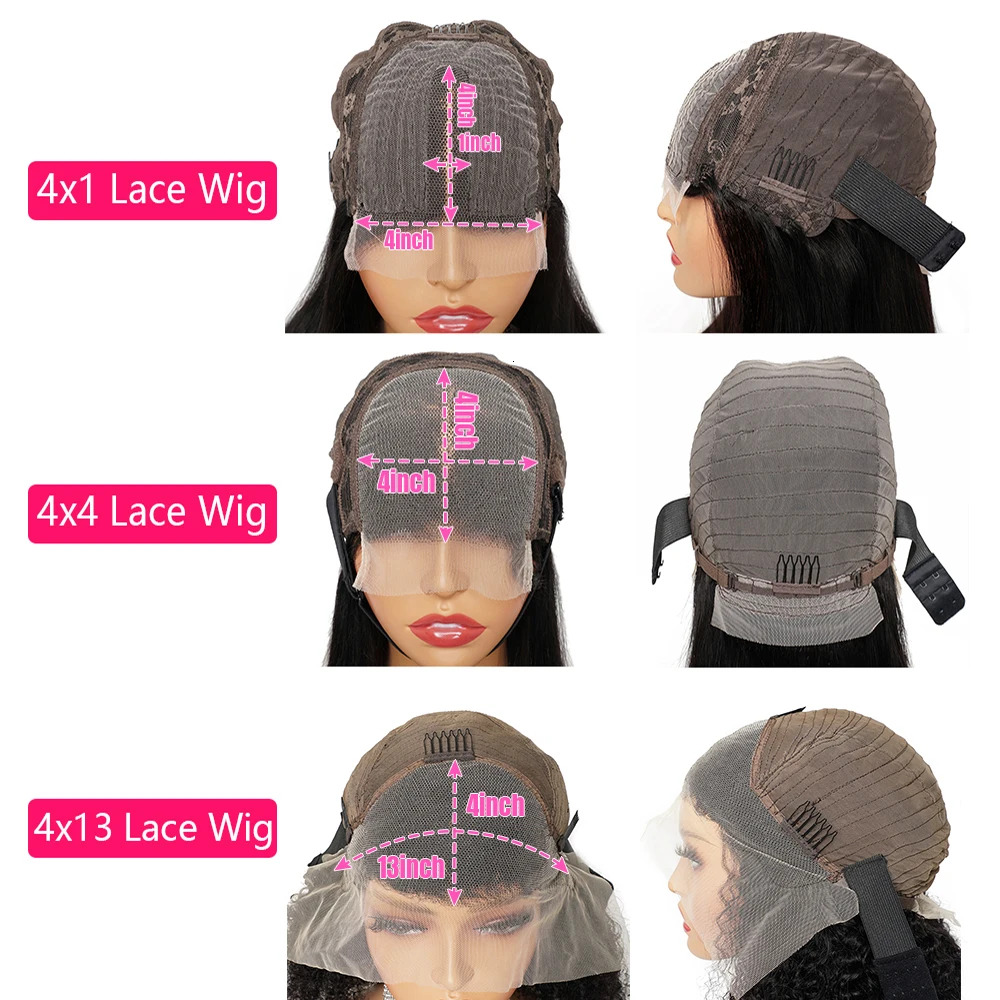 Brazilian 13x4 Transparent Frontal Body Wave 100% Virgin Human Hair 4x4 Lace Closure Bob Wig Natural Color