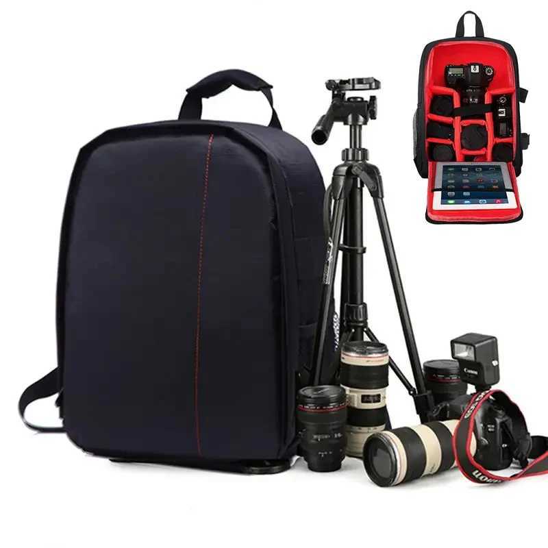 Multi-functial Outdoor Camera Backpack Video Digital Shoulder Camera Bag Waterproof Camera Photo Bag Case for DSLR Camera BagXJ241026