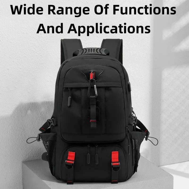 Mens Traveling Backpack 50-80L Large Capacity Business Backpack For Men 17 Inch Laptop Bags Fi Oxford With Shoe BackpackXJ241026