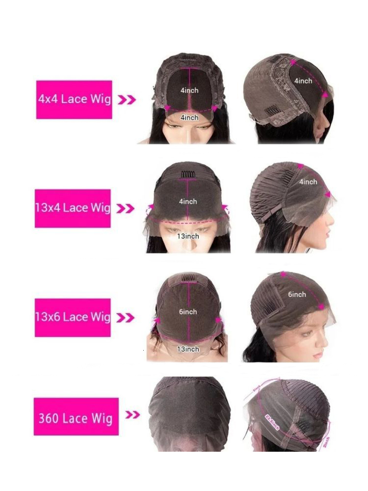 36Inch Body Wave Transparent 13x6 Front Human Hair Wigs Indian Remy Raw 13x4 Frontal For Women Lace Closure Wig