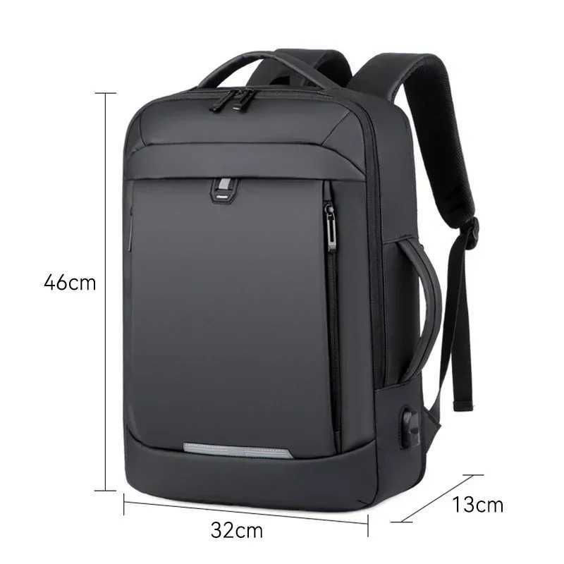 Mens Business Backpack Expandable Multifunctial Student Travel Bags Large Capacity Waterproof USB Charging BackpacksXJ241026