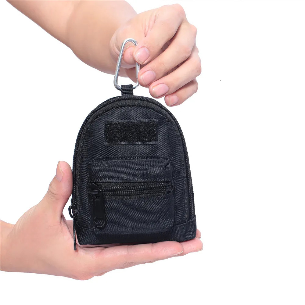 Mens Backpack Hanging Bag Portable Coin Purse Key Earphone Storage Pocket Bag Card Holder Wallet Pouch Outdoor Sports Waist Bag 241025