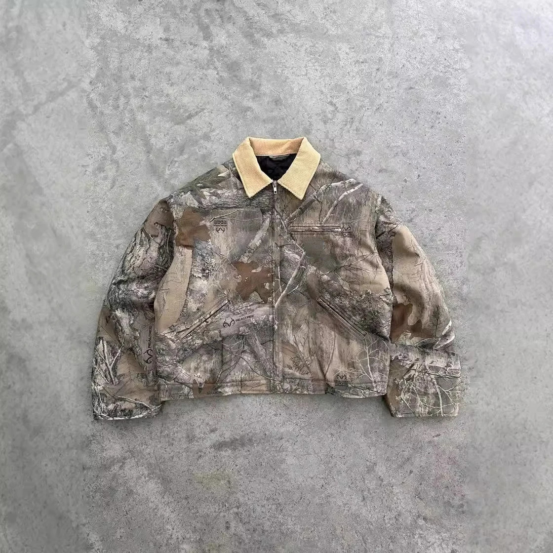 2024 Retro Camouflage Printed Couple Jacket Y2k Trendy Loose Outdoor Sports Coat Fashion Casual Denim Men Clothing 241025
