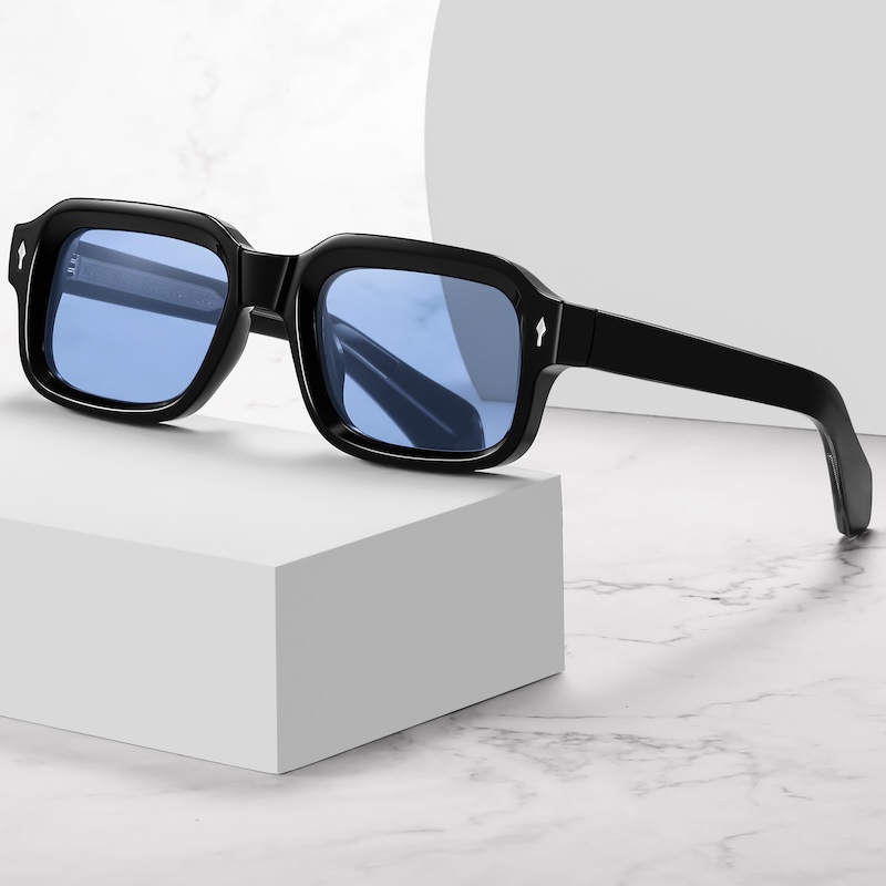 Oval Polarized Sunglasses Men Sun Glasses Women Retro TR90 Vintage Punk Clear Gradient Shades fashion Rivets Driving Fishing small frame square S177 I