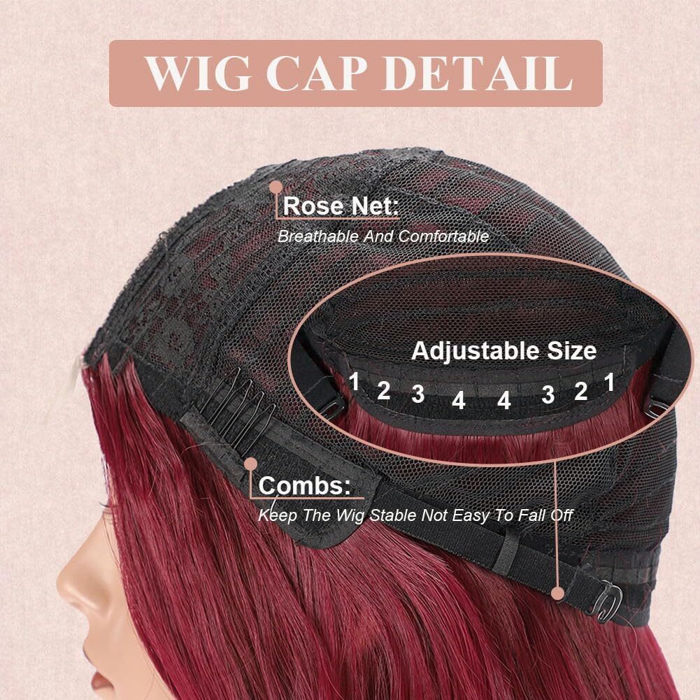 Glueless 13x6 HD Curly 99J Bury Body Wave Lace Front Human Hair Wigs For Women Daily Use Cosplay