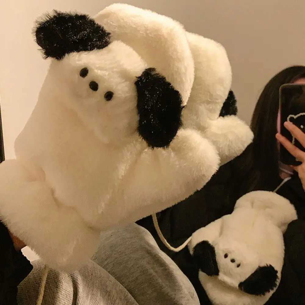 Fluffy Winter G Thick Soft White Plush G Warm Cartoon G Womens Scarf W241026