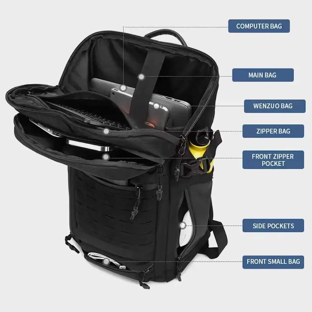 High Quality 17.3 Inch Laptop Backpack For Men 40L Large Capacity Outdoor Travel Backpack College Backpack Business Commute BagXJ241026
