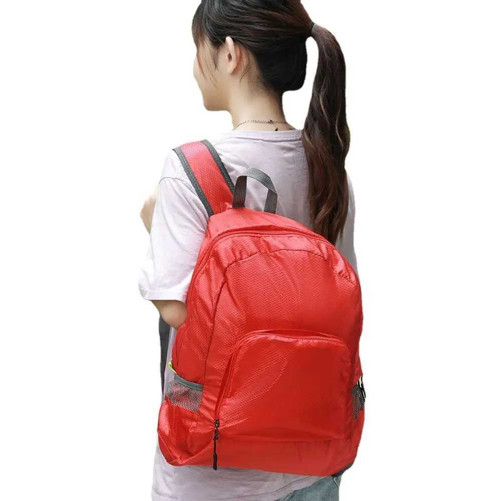 Large Capacity Foldable Ultralight Backpack Waterproof Polyer Outdoor Sports Daypack Travel Bag Zipper Sports Knapsack MenXJ241026