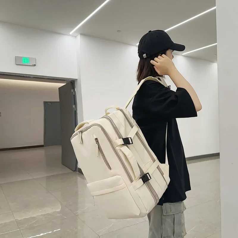 Solid Expand The Capacity of The Backpack 2024 High Quality Couple of School Bag Lady Business Travel Computer BackpackXJ241026