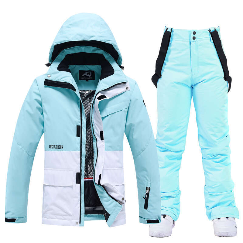 -30 Colors Matching Man & Woman Snow Wear 10K Waterproof Ski Suit Set Snowboard Clothing Outdoor Costumes Winter Jackets + Pants