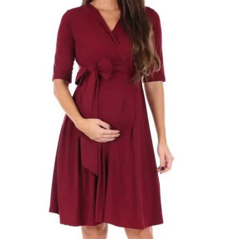 Colorful womens summer maternity dress maternity care maternity dress W241026