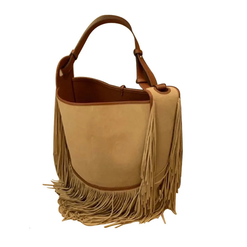casual sage bucket bag womens shoulder bag PU cross body bag large capacity messenger bag simple wallet 241025