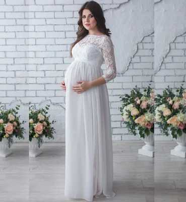 Crochet lace maternity photography prop dress maternity photo shoot cardigan woolen sweater maternity long dress W241026