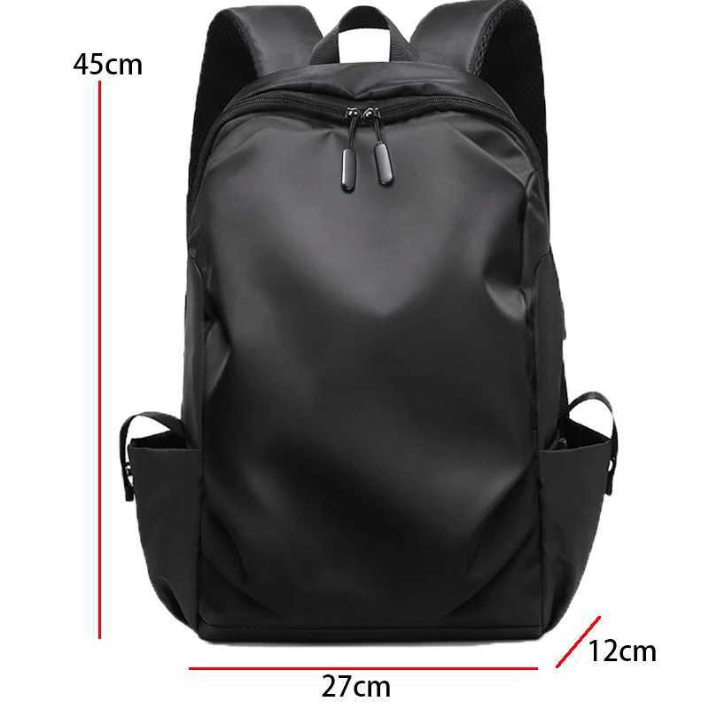 2023 New Luxury Genuine Leather Backpack for Men Travel Black Bagpack Fi Oxford Cloth Men Business Laptop MochilaXJ241026