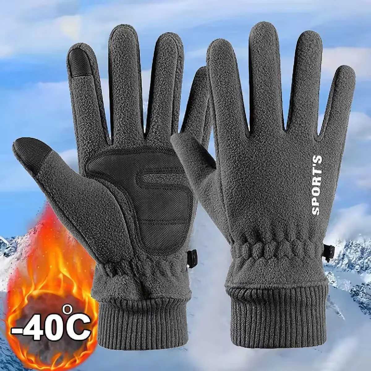 Winter Skiing Warm Gs Mens Outdoor Bicycle Waterproof and Anti slip Thick Womens Couple Touch Screen Cashmere W241026
