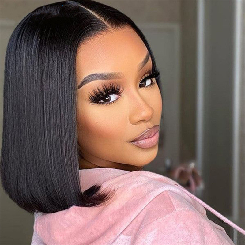 synthetic wigs bangs short hair high-temperature silk wig machine-made bob Hair