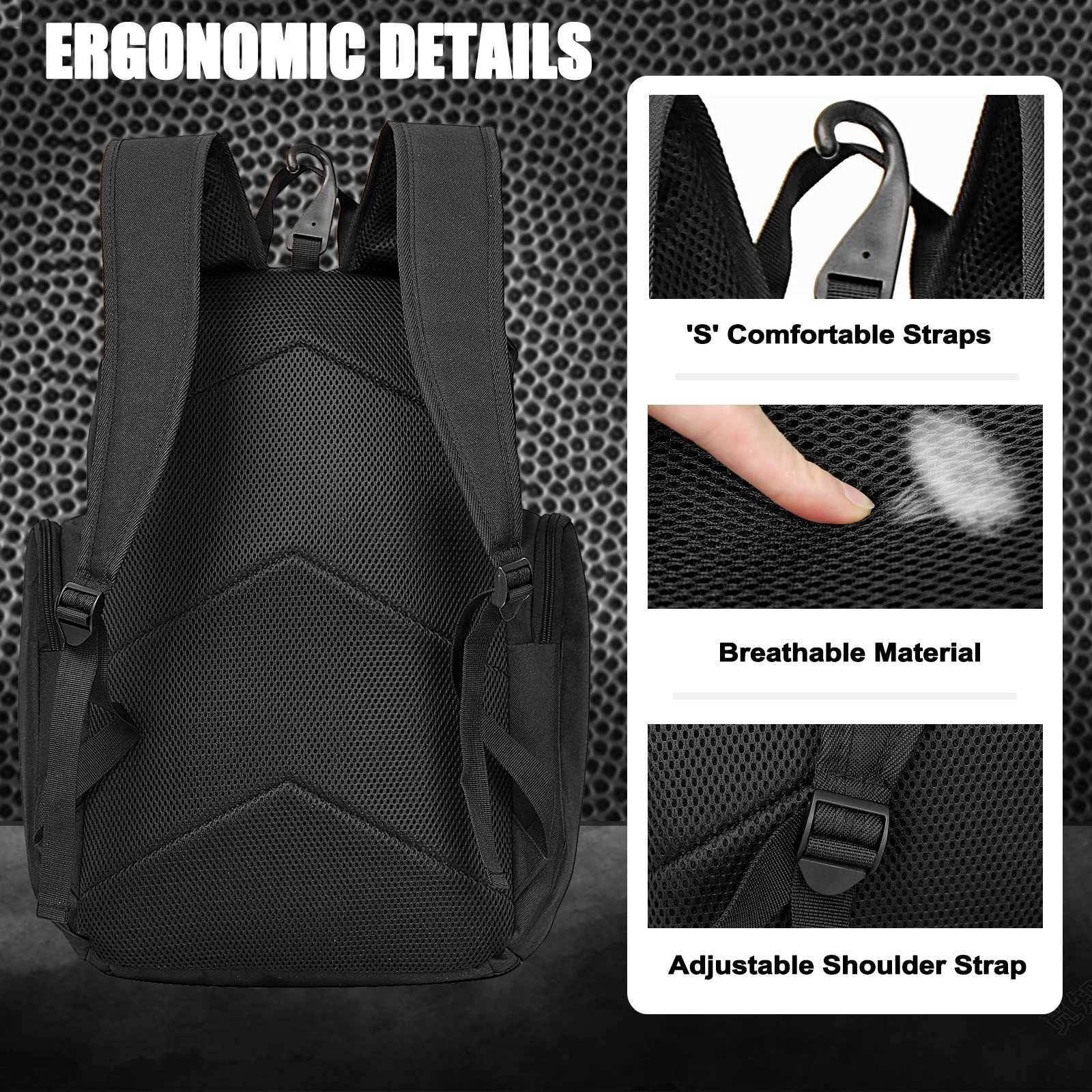 Basketball Backpack Large Sports Bag Gym Bag with Ball Compartment and Shoe Compartment to Store Sports Shoes Water Bottles LapXJ241026