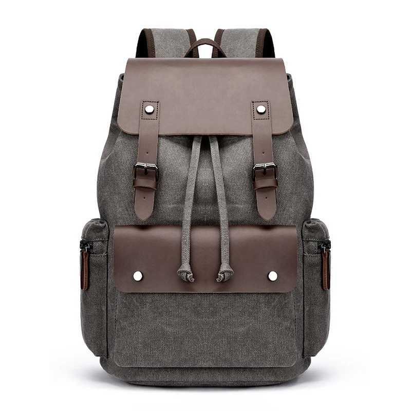 NEW Mens Backpack Vintage Canvas Backpack School Bag Mens Travel Bags Large Capacity Backpack Laptop Backpack Bag High QualitXJ241026