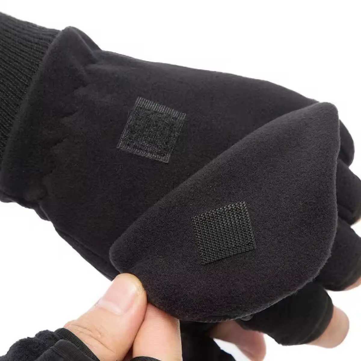 Winter Flip Black Fishing Gs Half Finger Anti slip Breathable Camera Photography Sports Outdoor Warmth Gs W241026