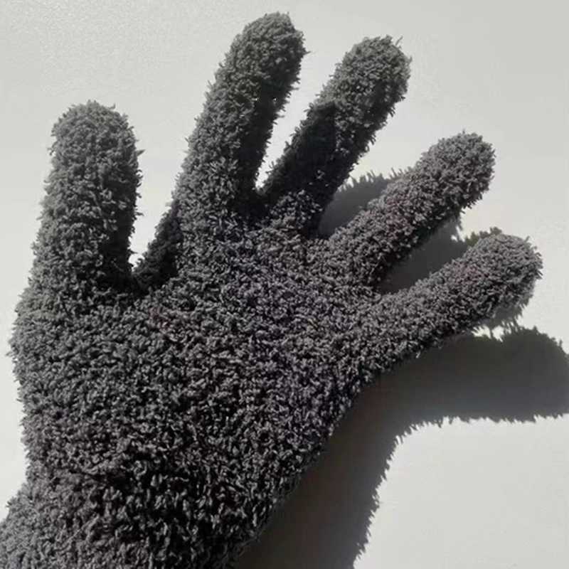 2022 Wool Winter Gs Keep Women Thick Plush Fur Full Finger Gloves Soft and Elastic Casual Solid Bicycle Gs W241026