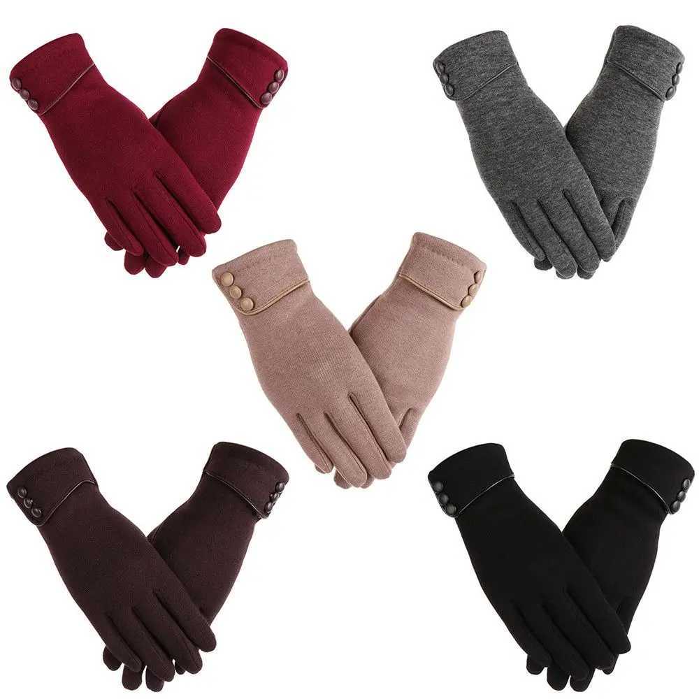 New Fashion Touchscreen Winter Womens Gs Velvet Thick Warm Gloves Hot Driving Skiing Windproof Gs W241026
