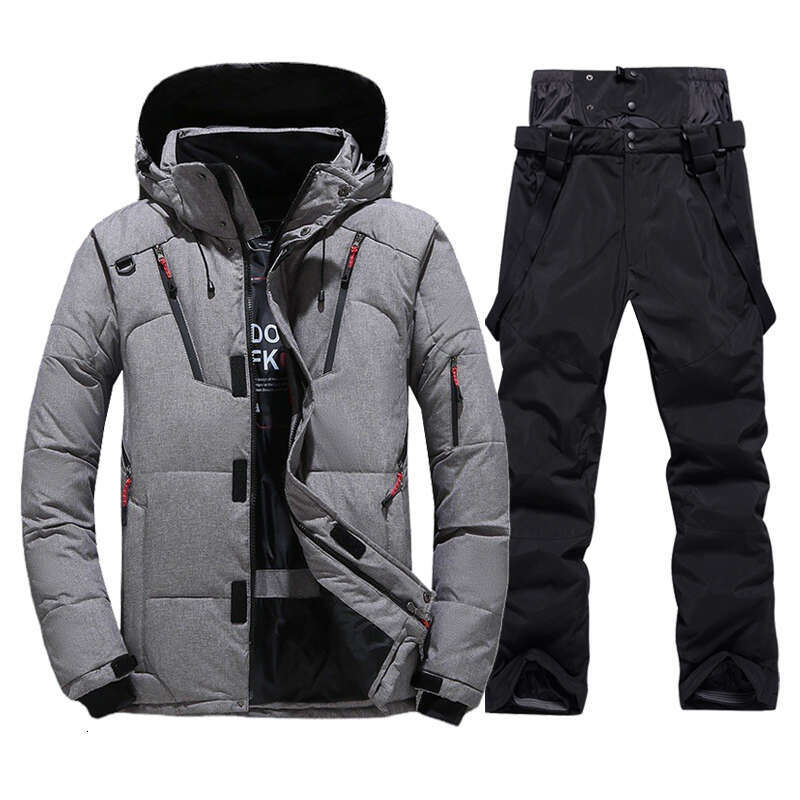 Winter Men Ski Suit Snow Jacket And Pants For Men's Warm Waterproof Windproof Skiing And Snowboarding Suits Male Down Coat