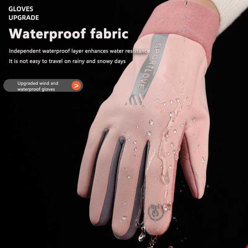 Winter Gs Mens Bicycle Anti slip Hot Wool Windproof Warm Outdoor Running Ski Gloves W241026