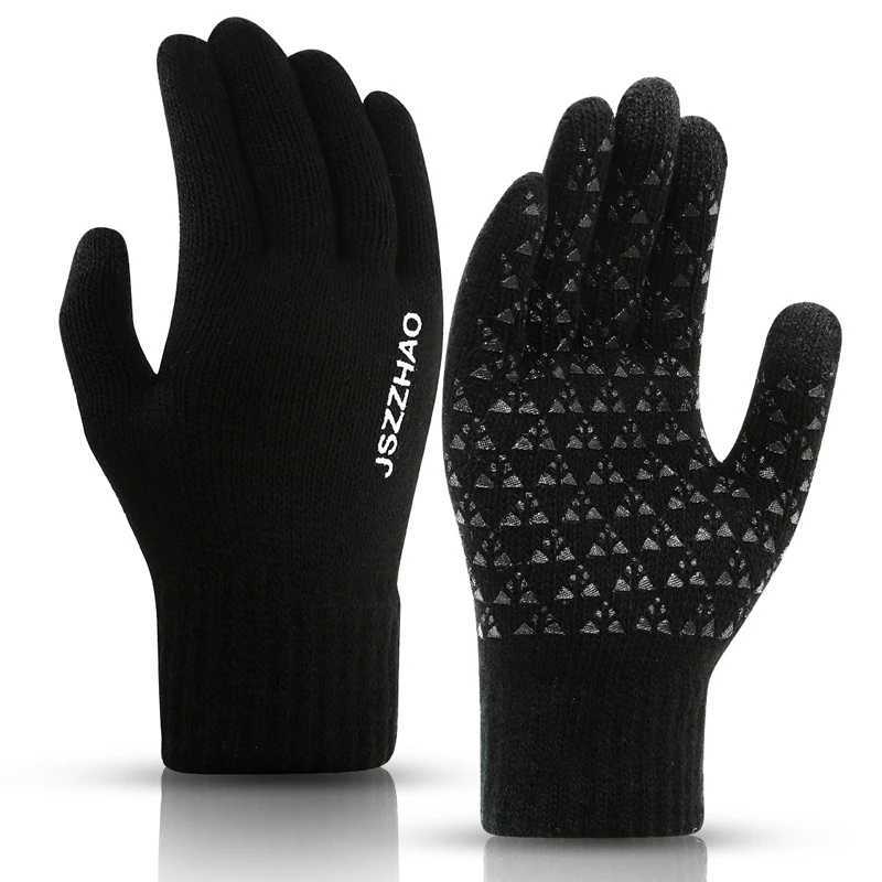 Riding Gs Outdoor Autumn Warmth Gs Wool Running Men and Women Windproof Touch Screen Fit Photo 1 Pair W241026