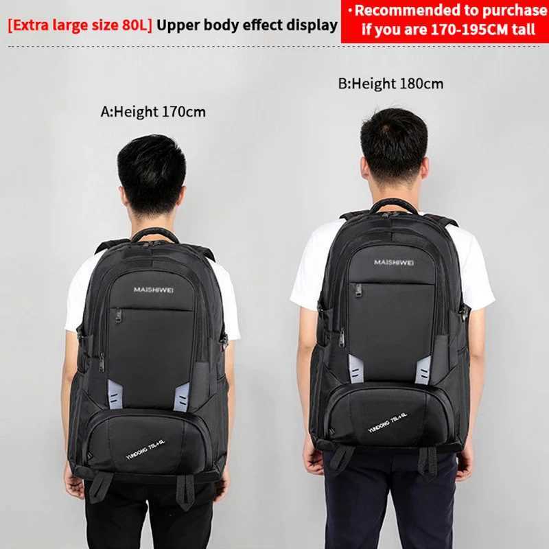 Mens 60 L 80 L Large Capacity Travel Backpack For Men Women 20-inch Laptop Backpack Quality Business Backpack Oxford Travel BagXJ241026