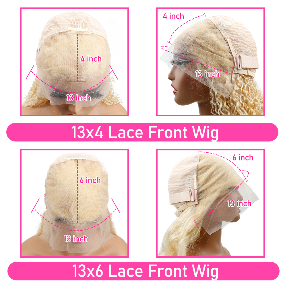 200% HD Transparent 613 Body Wave 13x6 Front Human Hair Wig Color Preplucked 13x4 Honey Blonde Lace Frontal Wigs For Women