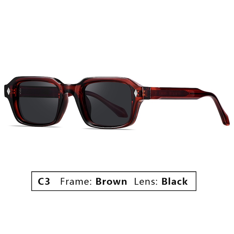 Retro Square Sunglasses Men Rectangle Cool Steampunk Thick Sun Glasses for Women y2k Wrap Around Cyberpunk Futuristic Personalized Shades UV400 Rivets
