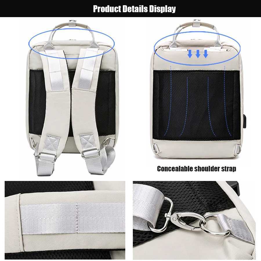 15.6 Inch Laptop Backpack For Women USB Charging Port Business Backpack For Wrok Travel College Bag For Men WomenXJ241026