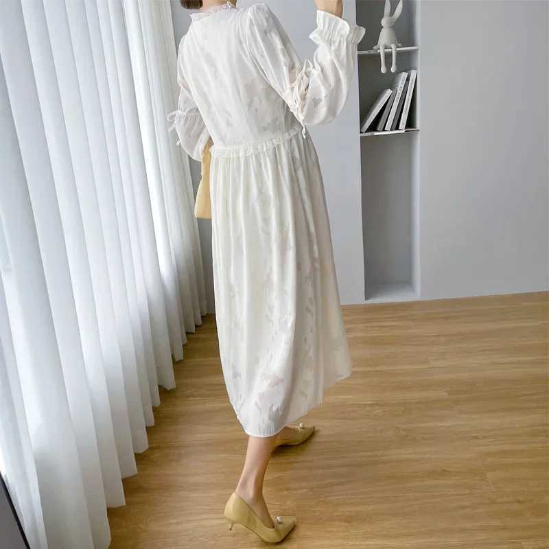 Autumn Plus Size Maternity Dress Sweet Lace Patch Work Dress Maternity Party Dress Maternity Wedding Dress W241026