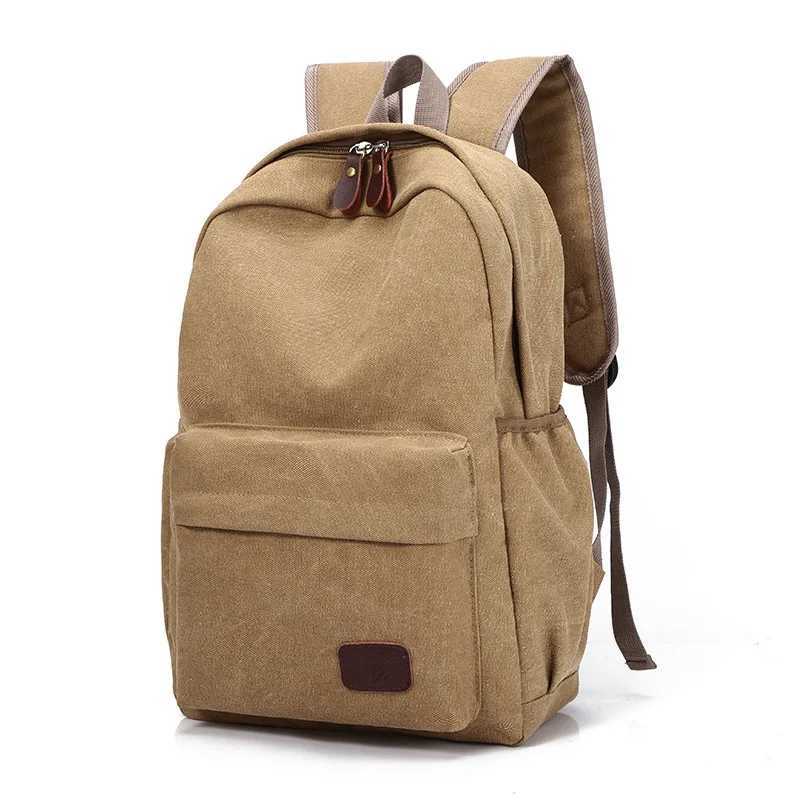 Solid Black Canvas Backpacks 100% Cotton Leisure Or Travel Bags Unisex Large Capacity Packages Fashion Simple School Bags bolsaXJ241026