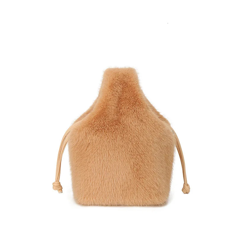 autumn and winter fur bags womens niche handheld bucket bags fashionable handbags fashionable crossover bags 241025