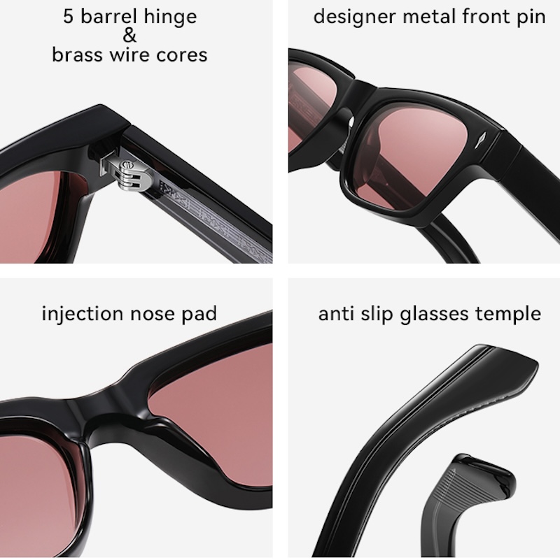 Cat Eye Polarized Sunglasses Women Sun Glasses Men Retro TR90 Vintage Punk Clear Gradient Shades fashion Rivets Driving Fishing Summer trend classic S