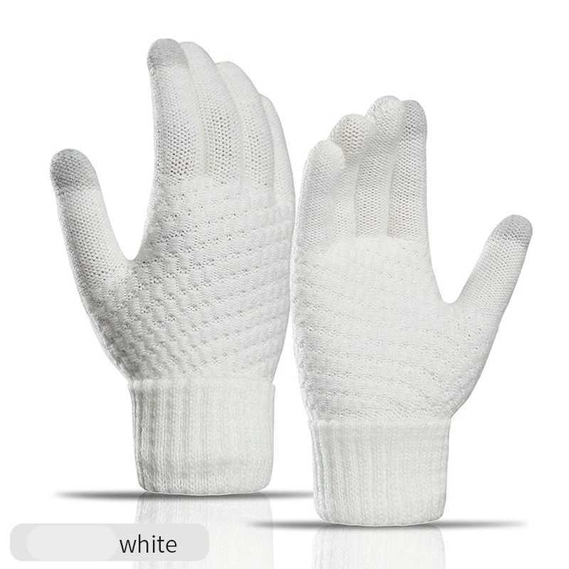 Womens Warm Winter Touchscreen Gs Elastic Knitted Finger Gloves Womens Crochet G W241026