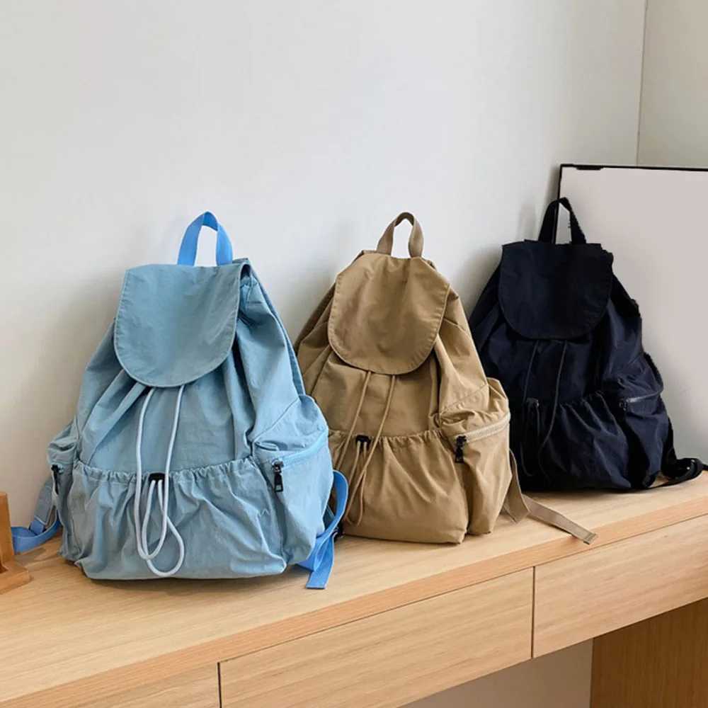 New Fi Students Backpack Bag Drstring College Backpack Portable Casual Backpacks Double Shoulder Bag With Large CapacityXJ241026