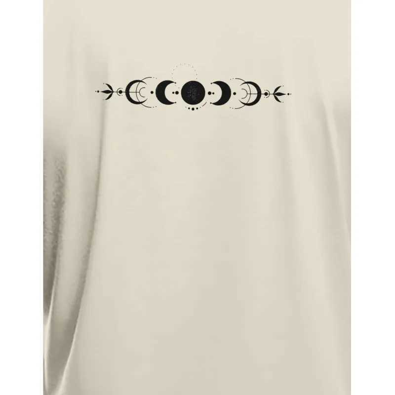 Summer mens T-shirt loose casual Strt round neckline pull-down short sleeved printed mens T-shirt W241026